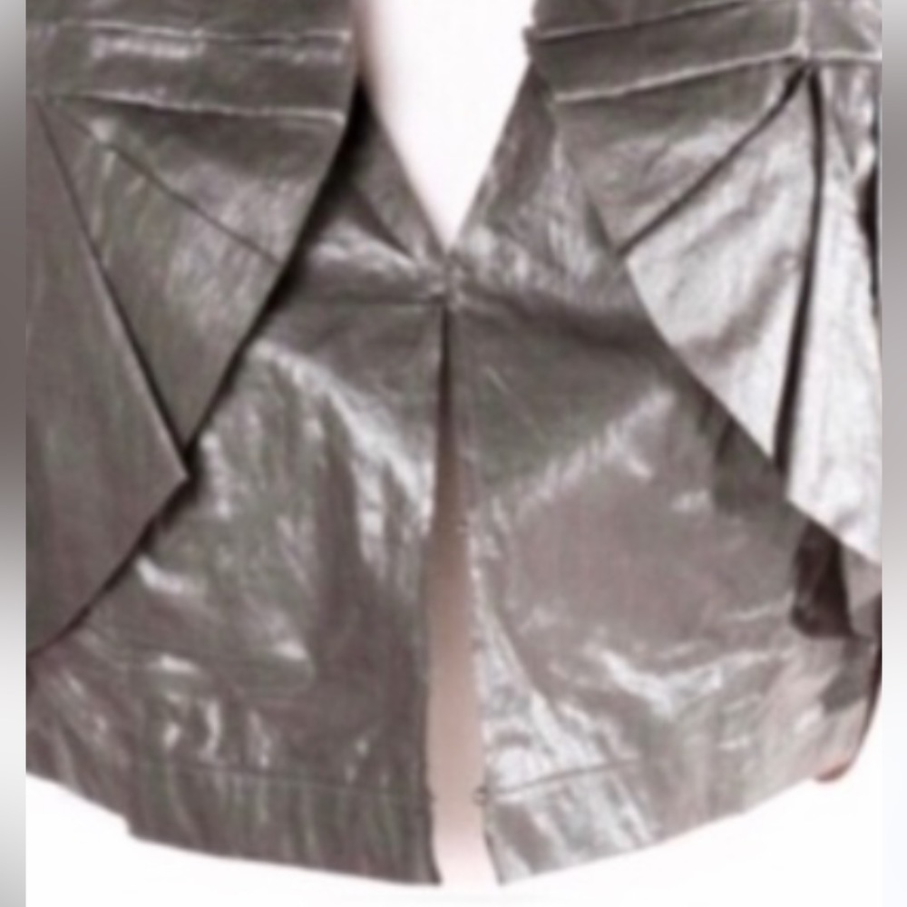Ports 1961 Cropped Bamboo Runway Bolero Ruffle Front Jacket - Picture 8 of 11